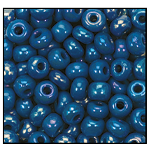 34220- Opaque Slate Blue Iris Czech Seed Beads