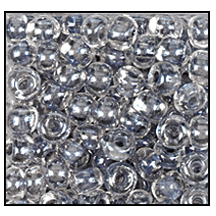 38642- Gray Lined Crystal Czech Seed Beads