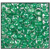 38656-Peridot Lined Crystal Czech Seed Beads