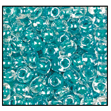 38658- Teal Lined Crystal Czech Seed Beads
