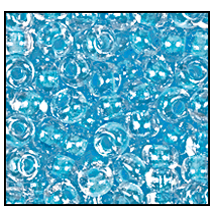38662- Aqua Lined Crystal Czech Seed Beads