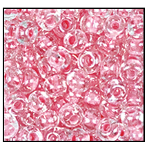 38694- Pink Lined Crystal Czech Seed Beads