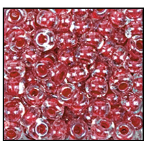 38695- Red Lined Crystal Czech Seed Beads