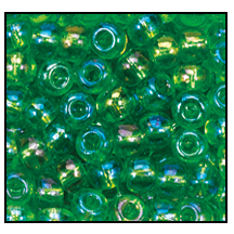 51220- Transparent Light Green Iris Czech Seed Beads