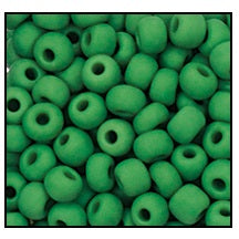 53250M- Matte Opaque Leaf Green Czech Seed Beads