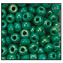 54250- Opaque Green Iris Czech Seed Beads