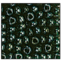 56620- Luster Transparent Dark Green Czech Seed Beads