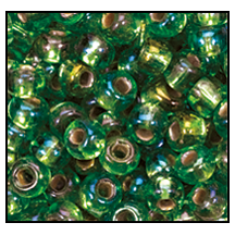 57109- Silver Lined Light Green Iris Czech Seed Beads