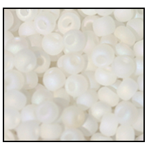 57205M- Matte Opaque Alabaster Iris Czech Seed Beads