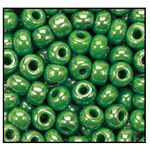 58230- Opaque Green Luster Czech Seed Beads