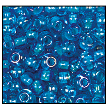 64005- Green Lined Aqua Iris Czech Seed Beads
