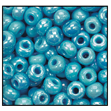 64020- Opaque Baby Blue Iris Czech Seed Beads