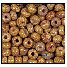 66209- Opaque Travertine Marble Czech Seed Beads