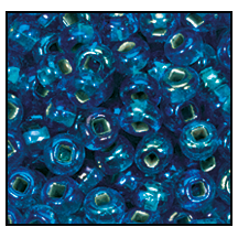 67159- Silver Lined Aqua Iris Czech Seed Beads