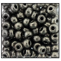 68807- Metallic Steel Czech Seed Beads
