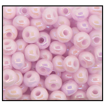 74420- Opaque Blush Pink Iris Czech Seed Beads