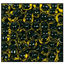 80014- Black Lined Yellow Czech Seed Beads