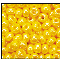 88130- Opaque Dark Yellow Luster Czech Seed Beads