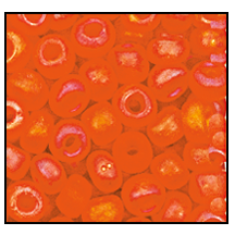 91030M- Matte Transparent Orange Iris Czech seed Beads