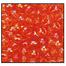 91050- Transparent Light Red Iris Czech Seed Beads