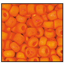 94140M- Matte Opaque Orange Iris Czech Seed Beads