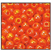 94140- Opaque Orange Iris Czech Seed Beads