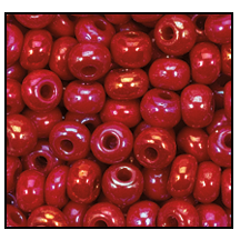 94210- Opaque Dark Red Iris Czech Seed Beads