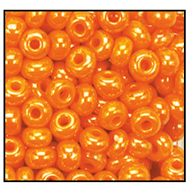 98110- Opaque Pumpkin Luster Czech Seed Beads