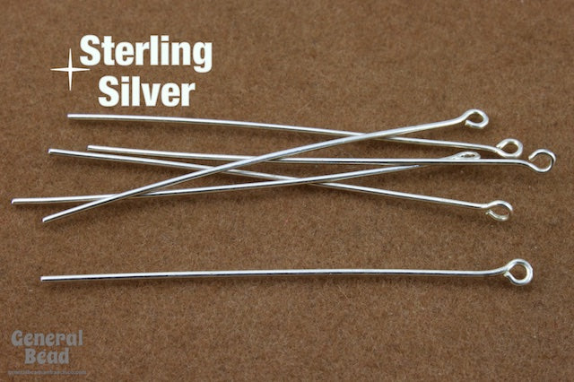 Sterling Silver Head Pins and Eye Pins – General Bead
