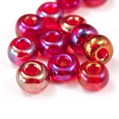 91090- Tr. Dark Ruby AB Czech Seed Beads