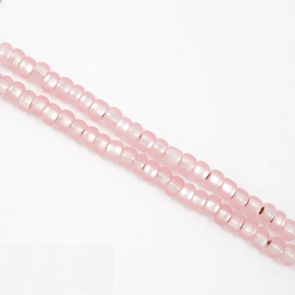 BL1169M- Matte Silver Lined Light Rose Czech Seed Beads