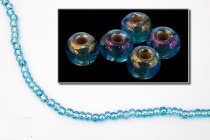 67019- Silver Lined Light Aqua AB Czech Seed Beads