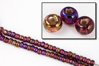 27069- Silver Lined Amethyst Iris Czech Seed Beads