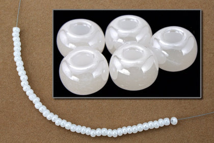 57102- White Pearl Czech Seed Beads