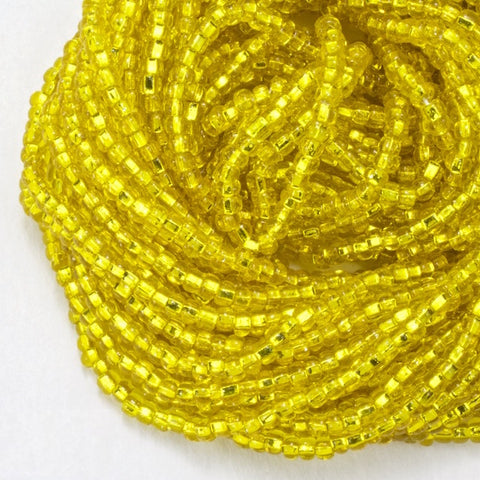 87010- Silver Lined Yellow Czech Seed Beads