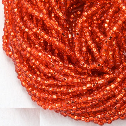 97030- Silver Lined Orange Czech Seed Beads