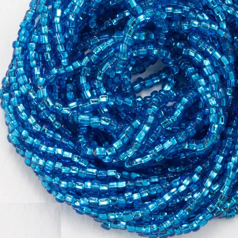 BL037- Silver Lined Turquoise Czech Seed Beads