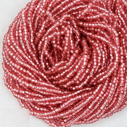 BL046- Silver Lined Old Rose Czech Seed Beads