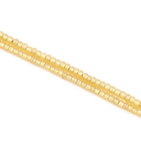 BL1088- Matte Silver Lined Topaz Czech Seed Beads