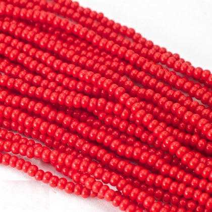 93190- Opaque Red Czech Seed Beads