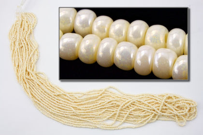 46112- Ceylon Eggshell Czech Seed Beads