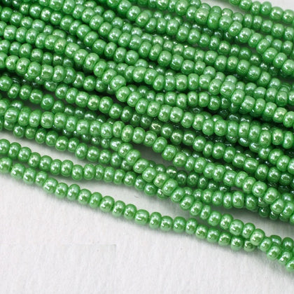 58250- Luster Pea Green Czech Seed Beads
