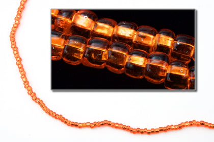 97000- Silver Lined Orange Czech Seed Beads