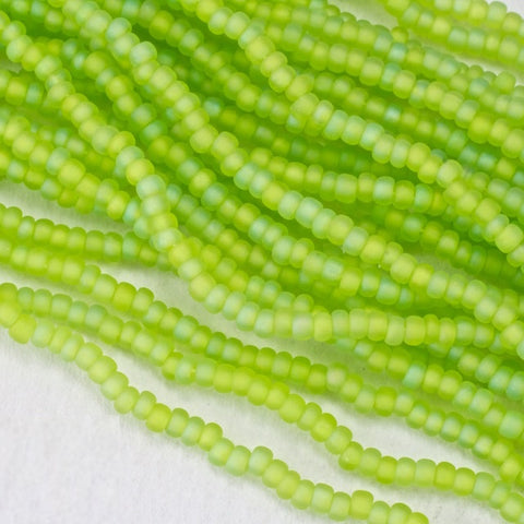 51430M- Matte Chartreuse AB Czech Seed Beads