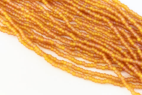 81060M- Matte Light Orange AB Czech Seed Beads