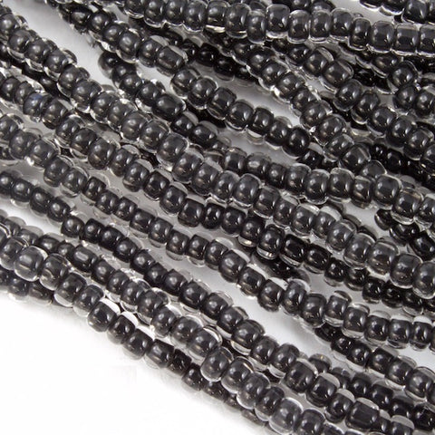 38649- Black Lined Crystal Czech Seed Beads
