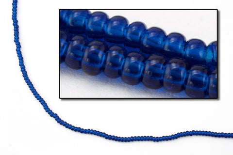 60100- Transparent Montana Czech Seed Beads
