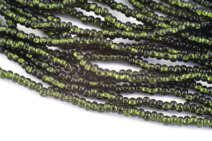 57290- Silver Lined Olivine Czech Seed Beads