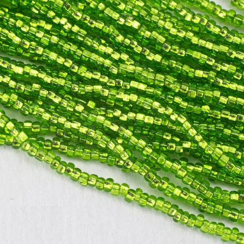 57430- Silver Lined Lime Czech Seed Beads