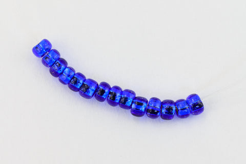 37080- Silver Lined Dark Sapphire Czech Seed Beads